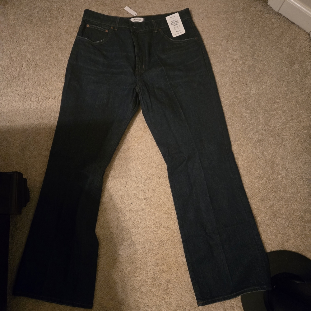 Madewell Women's Bootcut Jeans - Dark Blue - Picture 3 of 5